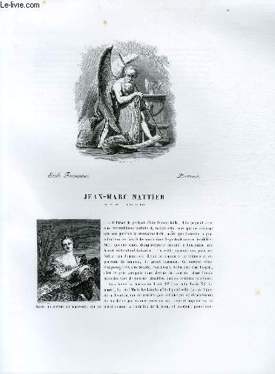 Biographie de Jean-Marc Nattier (1685-1766) ; Ecole Franaise ; Portraits ; Extrait du Tome 12 de l'Histoire des peintres de toutes les coles.