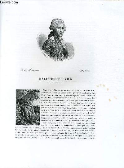 Biographie de Marie-Joseph Vien (1716-1809) ; Ecole Française ; Histoire ; Extrait du Tome 12 de l'Histoire des peintres de toutes les écoles.