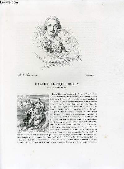 Biographie de Gabriel-François Doyen (1726-1806) ; Ecole Française ; Histoire ; Extrait du Tome 12 de l'Histoire des peintres de toutes les écoles.