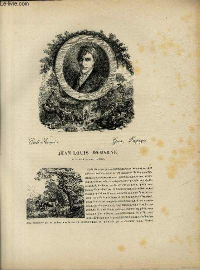 Biographie de Jean-Louis Demarne (1744-1829) ; Ecole Franaise ; Genre, Paysages ; Extrait du Tome 12 de l'Histoire des peintres de toutes les coles.