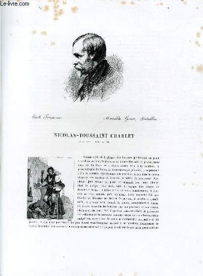 Biographie de Nicolas-Toussaint Charlet (1792-1845) ; Ecole Franaise ; Moralit, Genre, Batailles ; Extrait du Tome 13 de l'Histoire des peintres de toutes les coles.