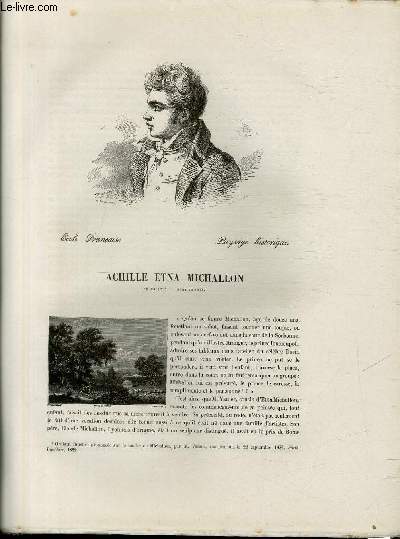 Biographie d'Achille Etna Michallon (1796-1822) ; Ecole Franaise ; Paysage historique ; Extrait du Tome 13 de l'Histoire des peintres de toutes les coles.