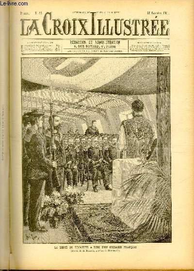 LA CROIX ILLUSTREE N 52 - Deuxime anne - La messe du dimanche  bord d'un cuirass franais (dessin de H. Rudaux, gravure de Bauchart).