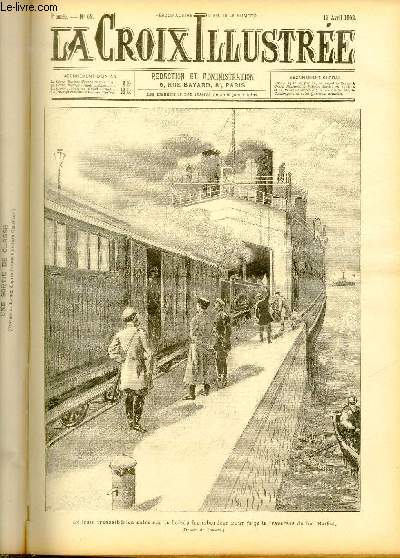 LA CROIX ILLUSTREE N 68 - Troisime anne - Le train transsibrien entre sur le bateau transbordeur pour faire la traverse du lac Bakal (dessin de Tofani).