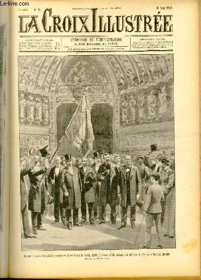 LA CROIX ILLUSTREE N 88 - Troisime anne - Les survivants de Reischoffen sortant de Notre-Dame de Paris, aprs la messe qu'il avaient fait clbrer le jour de la fameuse journe (dessin de Damblans).