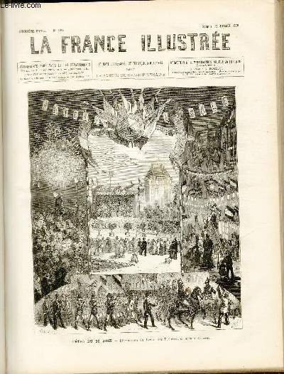 LA FRANCE ILLUSTREE N 189 - Ftes du 30 juin, illumination du Jardin des Tuileries, et scnes diverses.