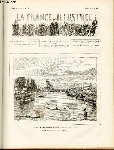 LA FRANCE ILLUSTREE N 195 - Rgates internationales sur la Seine, dimanche 18 aout 1878, dessin d'aprs nature de M.Collindridge.
