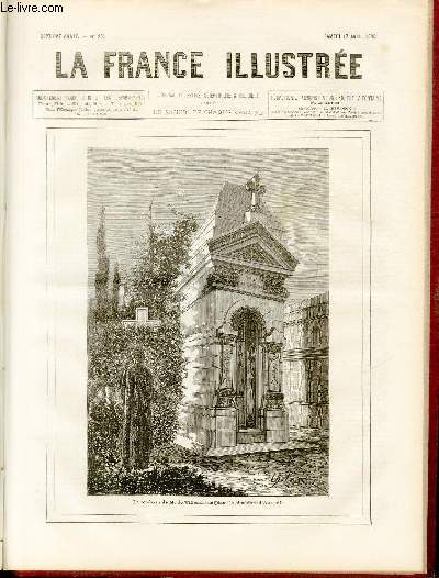 LA FRANCE ILLUSTREE N 281 - le tombeau de M.de Villemessant dans le cimetire d'Auteuil.