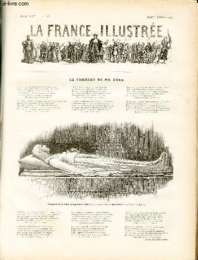 LA FRANCE ILLUSTREE N 362 - Le tombeau de ma mre, tombeau de la mre de Lamartine dans le cimetire de Saint-Point, dessin de Morin.