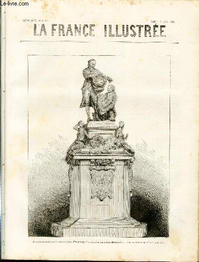 LA FRANCE ILLUSTREE N 454 Mojnument lev sur la grande place d'Annonay  la mmoire des frres Montgolfier, et devant tre inaugur le 14 aot 1883.