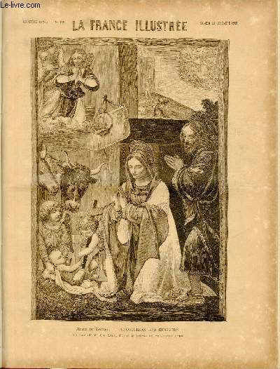 LA FRANCE ILLUSTREE N 735 Muse du Louvre - Adoration des bergers - Gravure de M. Ch. Laly, d'aprs e tableau de Bernardino Luini.