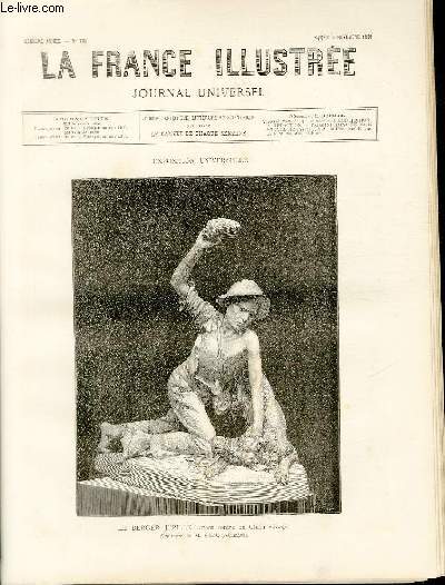 LA FRANCE ILLUSTREE N 780 Le berger Jupille luttant contre un Chien enrag, Sculpture de M. Foss (Athanase).