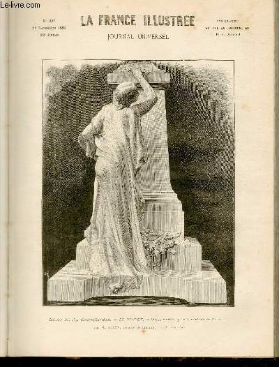 LA FRANCE ILLUSTREE N 937 - Salon de 1892 (Champs-Elyses), le regret, statue marbre, pour le tombeau de Cabanel par M.Merci, membre de l'Institut.
