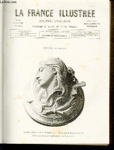 LA FRANCE ILLUSTREE N 971 Saint Agnes, Vierge et Martye - Marbre, par M. Besqueut (Andr).