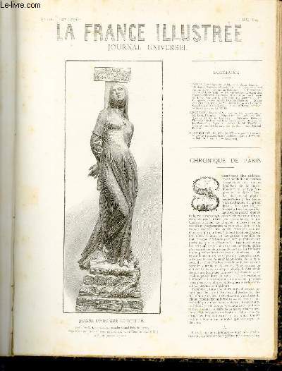 LA FRANCE ILLUSTREE N 1015 - Jeanne d'Arc sur le bucher, statue de M.Lon Cugnot, premier Grand Prix de Rome d'aprs une miniature du manuscrit de rserve (Vigile de Charles VII).
