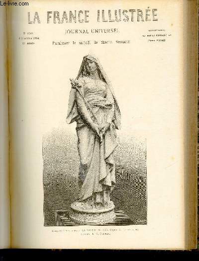 LA FRANCE ILLUSTREE N 1045 - Muse du Luxembourg, la Vierge au lys, d'aprs M.Delaplanche, (Gravure de M.Fleuret).