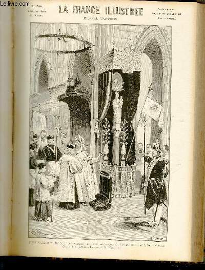 LA FRANCE ILLUSTREE N 1049 - Jubil sacerdotal de S.E. le cardinal Richard, conscration du diocse  Notre Dame (dessin de M.Carrier, gravure de M.Wiethoff).