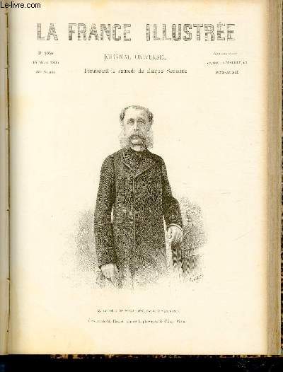 LA FRANCE ILLUSTREE N 1059 - M. le duc de Noailles, dcd le 7 mars 1895, Gravure de M.Fleuret, d'aprs la photographie d'Eug. Pirou.
