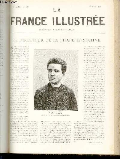 LA FRANCE ILLUSTREE N 1265 - le directeur de la chapelle sixtine.