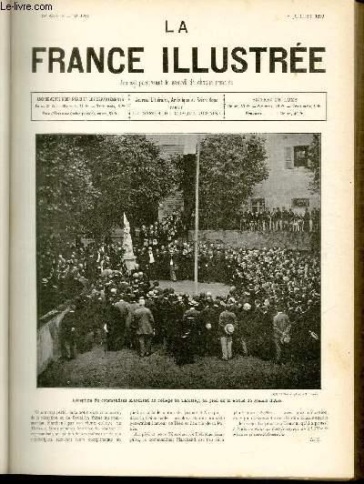 LA FRANCE ILLUSTREE N 1284 - Rception du commandant Marchand au collge de Thoissey, au pied de la Statue de Jeanne d'Arc.