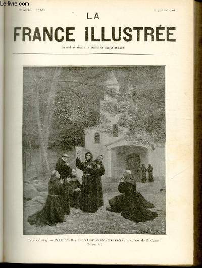 LA FRANCE ILLUSTREE N 1285 - Salon de 1899, prdication de Saint Franois d'Assise, tableau de G.Claude.
