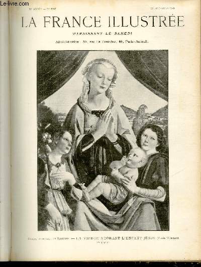 LA FRANCE ILLUSTREE N 1517 - Galerie Nationale de Londres - la Vierge adorant l'enfant Jsus (Ecole Toscane).