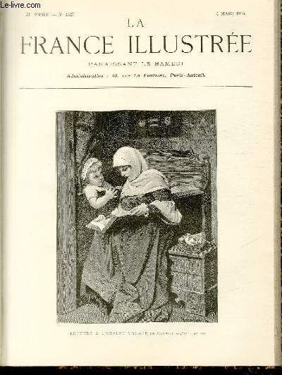 LA FRANCE ILLUSTREE N 1527 - Lecture  l'enfant malade, par Kaulbach.