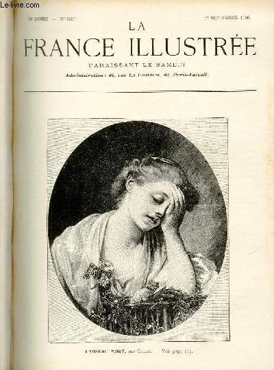 LA FRANCE ILLUSTREE N 1657 - l'oiseau mort, par Greuze.