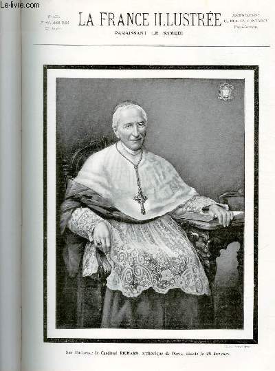 LA FRANCE ILLUSTREE N 1731 - Son Eminence le Cardinal Richard, archevque de Paris, dcd le 28 janvier.
