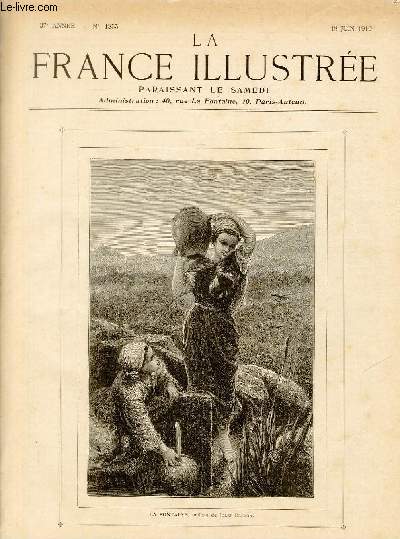 LA FRANCE ILLUSTREE N 1855 - La Fontaine, tableau de Jules Breton.