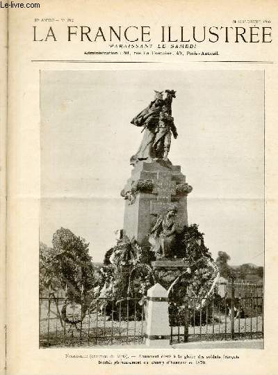 LA FRANCE ILLUSTREE N 1869 - Noisseville (environs de Metz), monument lev  la gloire des soldats franais tombs glorieusement au champ d'honneur en 1870.