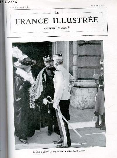 LA FRANCE ILLUSTREE N 2051 - le gnral et Mme Lyautey sortant du Palais Royal  Madrid.