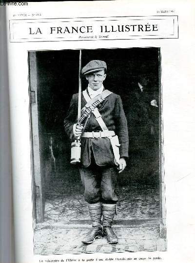 LA FRANCE ILLUSTREE N 2052 - un volontaire de l'Ulster  la porte d'une table transforme en corps de garde.