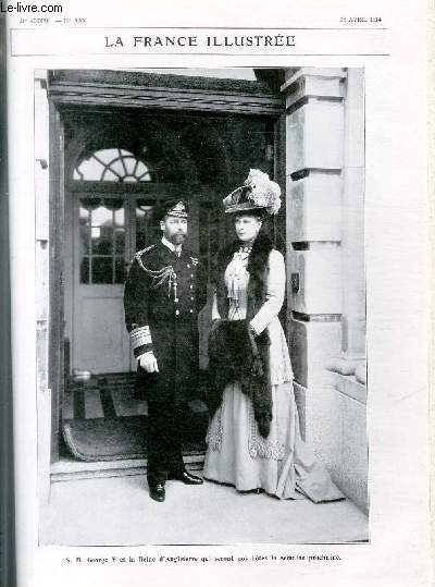 LA FRANCE ILLUSTREE N 2055 - S.M. George V et la Reine d'Angleterre qui seront nos htes la semaine prochaine.