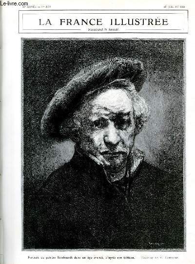LA FRANCE ILLUSTREE N 2069 - Portrait du peintre Rembrandt dans un ge avanc, d'aprs son tableau, Gravure de V.Dutertre.