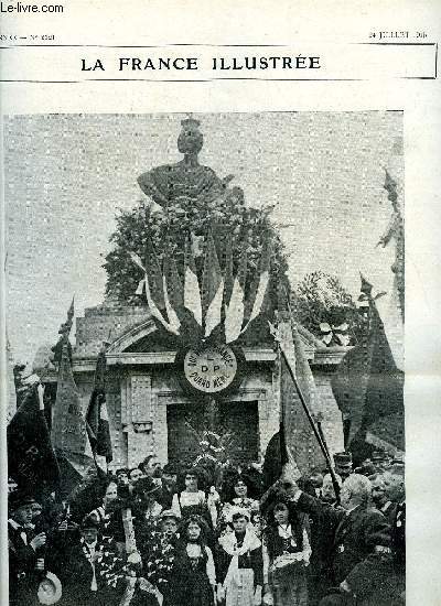 LA FRANCE ILLUSTREE N 2121 - La ligue des patriotes a la statue de Strasbourg, le 14 juillet, Plus d'invasion par C.B., La journe de Paris par L.D., Journes franaises en Angleterre par Louis Desvalles, Tractations et ergotages par Charles Retezeau