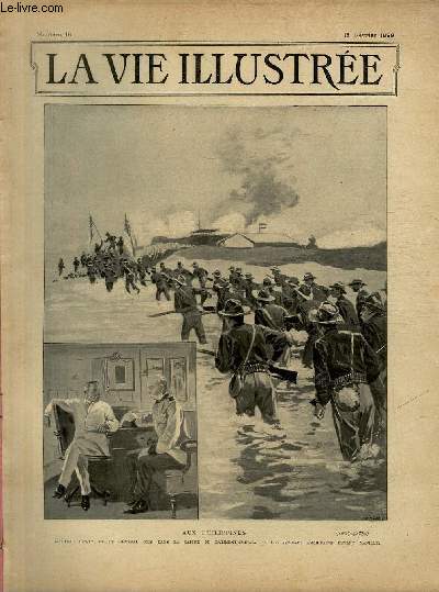 LA VIE ILLUSTREE N 18 Aux Philippines - L'amiral Dewey et l gnral Otis dans la cabine du batiment-amiral. - Les soldats amricains devant manille.