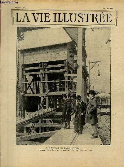 LA VIE ILLUSTREE N 35 Les travaux du mtropolitain : Les Ingnieurs de la Ville sur le chantier municipal, place du Trone.