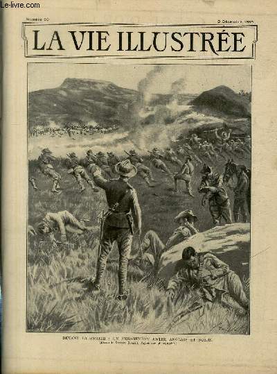 LA VIE ILLUSTREE N 60 Devant Ladysmith : un engagement entre anglais et Boers (dessin de Gustave Rouault, d'aprs une photographie)