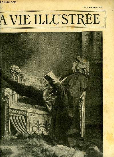 LA VIE ILLUSTREE N° 63 Madame Sarah Bernhardt, dans le rôle d'Hamlet (Phot. Lafayette).