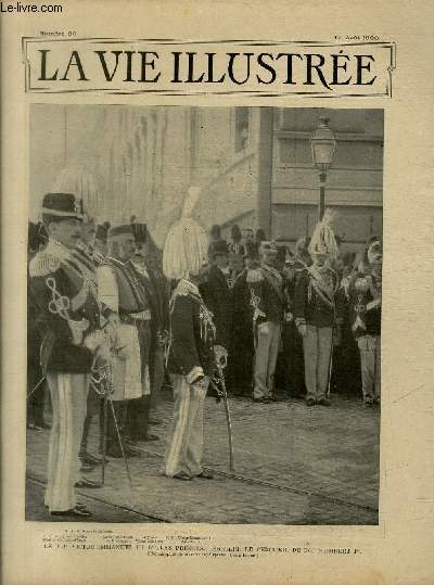 LA VIE ILLUSTREE N 96 Le roi Victor-Emmanuel III et les Princes, derrire le cercueil du roi Humbert Ier (Photographie de notre envoy spcial, Louis Piston).