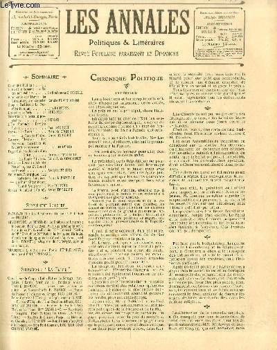 LES ANNALES POLITIQUES ET LITTERAIRES N 1072 (1er semestre) Croquis Parisiens - La Dernire baraque, par Jean Richepin.