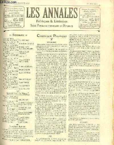 LES ANNALES POLITIQUES ET LITTERAIRES N 1091 (1er semestre) Propos Fantaisistes - A l'Exposition canine, par Alphonse Allais.