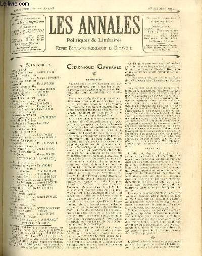 LES ANNALES POLITIQUES ET LITTERAIRES N 1113 (2e semestre) Etudes et Croquis - Automne! Automne!, par Henri Lavedan.