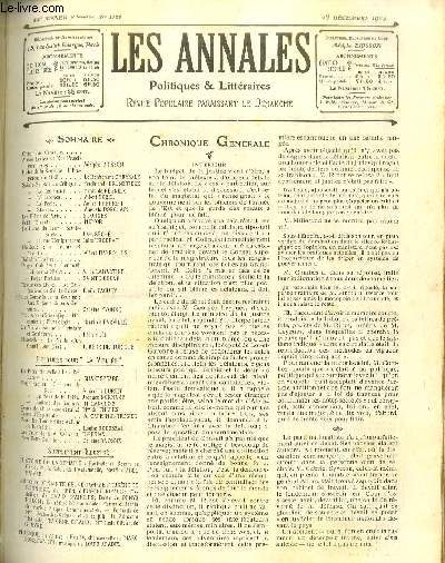 LES ANNALES POLITIQUES ET LITTERAIRES N 1121 (2e semestre) Autour de Sainte-Beuve - Le critique, par Ferdinand Brunetire.
