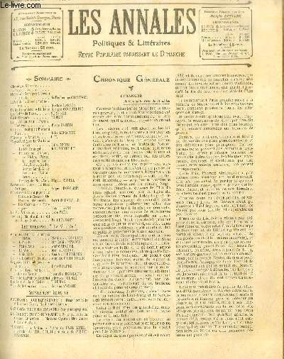 LES ANNALES POLITIQUES ET LITTERAIRES N° 1135 (1er semestre) Petits Pamphlets - A huitaine, par Georges Courteline.