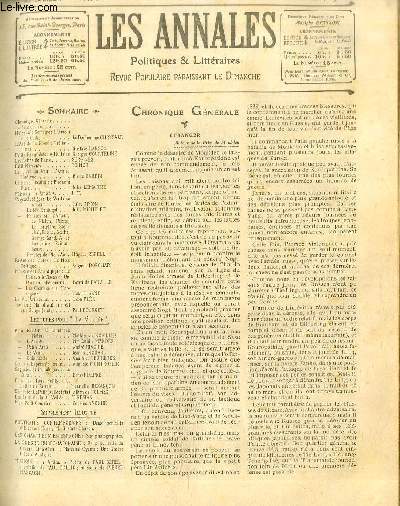 LES ANNALES POLITIQUES ET LITTERAIRES N 1135 (1er semestre) Petits Pamphlets - A huitaine, par Georges Courteline.