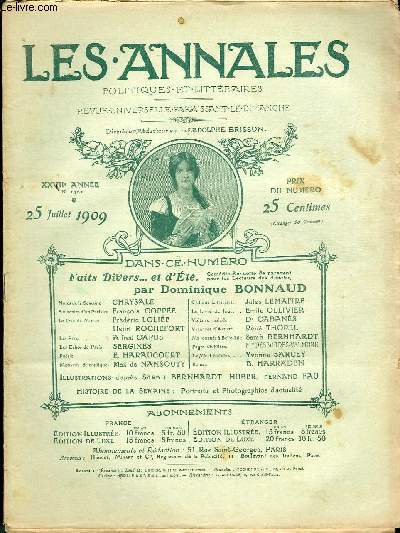 LES ANNALES POLITIQUES ET LITTERAIRES N 1361 Propos Fantaisistes - Les Prix, par Alfred Capus.