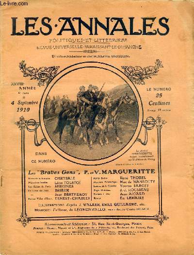 LES ANNALES POLITIQUES ET LITTERAIRES N 1419 Le livre du jour - Gilles, le Mtrier, par Jean Bertheroy.