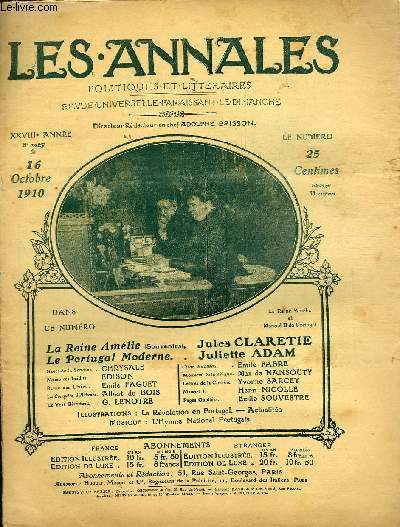 LES ANNALES POLITIQUES ET LITTERAIRES N 1425 La maison d'Edison.